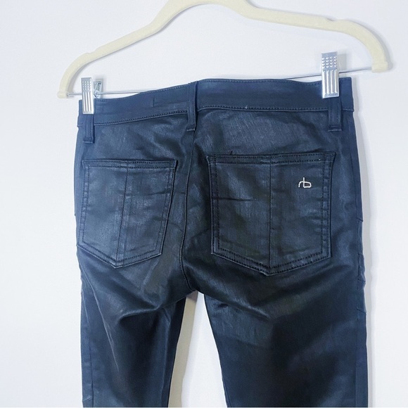 Rag & Bone - Black Waxed Moto Jeans - Picture 6 of 6